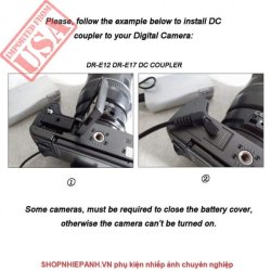 thumbnail Pin ảo Dummy Canon LP-E12 E15 E17 nguồn USB (type B) - 2