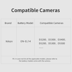thumbnail Pin ảo Dummy Nikon EN-EL14 Kingma nguồn điện 220v - 4