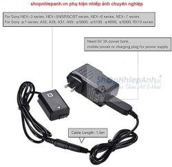 thumbnail Pin ảo FW50 dummy nguồn USB (dùng sạc dự phòng và nguồn trực tiếp) - 4