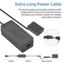 thumbnail Pin ảo Kingma Canon LP-E12 nguồn cắm điện 220v (dành cho máy cổng hông canon rebel SL1, canon 100D, SX70HS) - 1