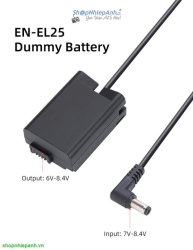 thumbnail Pin ảo Kingma DR-ENEL25 dummy battery for Nikon EN-EL25