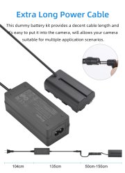 thumbnail Pin ảo Kingma DR-F550 nguồn cắm điện 220v (F570 F770 F970)