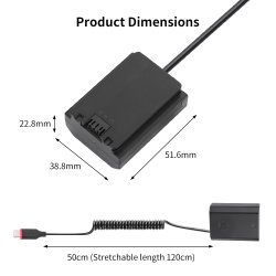 thumbnail Pin ảo Kingma TC-NPFZ100 Dummy battery for Sony FZ100 nguồn usb type C - 1