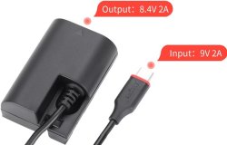 thumbnail Pin ảo Kingma TC-LPE6 for canon LP-E6 nguồn type C - 1