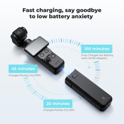 thumbnail Pin cầm tay dự phòng 5000mah K&F concept for DJI Osmo Pocket 4P 4 3 (KF28.0139) - 3