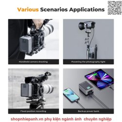 thumbnail Pin K&F concept mini V Mount 99Wh 6700mAh 14.8V 100W 6 cổng kết nối Dtap DC USB type C LCD thông minh(KF28.0024V1) - 3