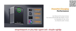 thumbnail Pin K&F concept mini V Mount 99Wh 6700mAh 14.8V 100W 6 cổng kết nối Dtap DC USB type C LCD thông minh(KF28.0024V1) - 7