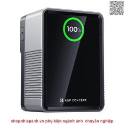 thumbnail Pin K&F concept mini V Mount 99Wh 6700mAh 14.8V 100W 6 cổng kết nối Dtap DC USB type C LCD thông minh(KF28.0024V1)