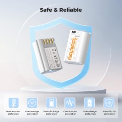 thumbnail Pin K&F concept Panasonic DMW-BLK22 2520mah sạc trực tiếp type C for BLK22 BLF19 lumix S5 S5ii S5k S1ii G9 G9ii S9 GH5ii GH6 GH7 GH5 GH5S GH4 GH3 - 3