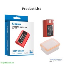 thumbnail Pin Kingma 2400mah for Panasonic DMW-BLK22 BLF19 for S5 S5ii S5k S1ii G9 G9ii S9 GH5ii GH6 GH7 GH5 GH5S GH4 GH3 - 3