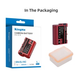 thumbnail Pin Kingma EN-EL15C 2600mah for Nikon EN-EL15 Z5 Z6 Z6II Z7 Z7II D7100 D200 D800 D810 D7000 D750 D7500 D600 D610 - 5