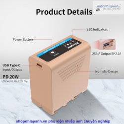 thumbnail Pin Kingma NP-F970 7800mah cổng sạc type C trực tiếp (hỗ trợ sạc nhanh PD Quick charge) - 6