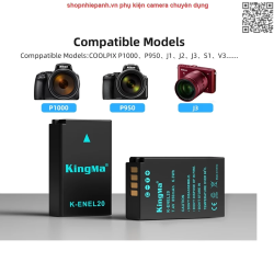 thumbnail Pin Kingma for Nikon EN-EL20 850mah - 2