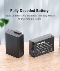 thumbnail Pin Kingma for Nikon EN-EL25 Z30 Z50 ZFC - 0