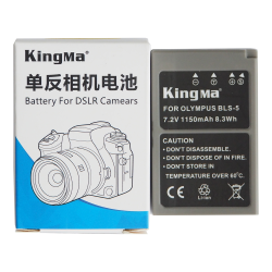 thumbnail Pin Kingma for Olympus BLS-1 / BLS-5 BLS-5, BLS-50, PS-BLS5 Battery for Olympus OM-5, OM-D E-M5 III, E-M10, E-M10 III, E-M10 IV, E-PL6, E-PL7, E-PL8, E-PL9, E-PL10, Stylus 1 Camera