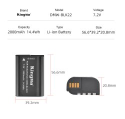 thumbnail Pin Kingma for  Panasonic DMW-BLK22 panasonic lumix S5 S5ii S5k S1ii GH5ii GH6 - 1