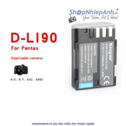 thumbnail Pin Kingma for Pentax D-Li90 1600mah K5, K5 mark ii, K7, 645D