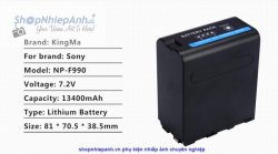thumbnail Pin Kingma for sony NP-F990 13400mah - 0