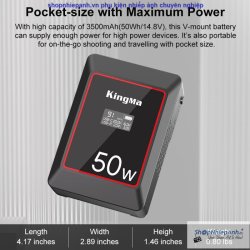 thumbnail Pin Kingma mini V mount KM-VK50 50Wh 3500mah - 1