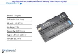 thumbnail Pin Kingma NP-F550 2200mah cho đèn led - 0