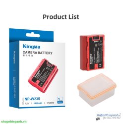 thumbnail Pin Kingma NP-W235 2400mah for Fujifilm X-T4, X-T5, X-H2, X-H2S, X-S20, GFX 50S II, GFX 100S - 3
