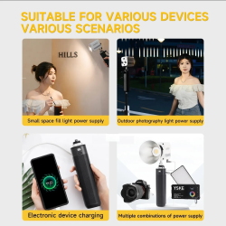 thumbnail Pin rời cầm tay YSKE BC-40H 20000mah tương thích đèn/camera output DC Type-C DTap - 1