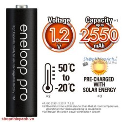 thumbnail Pin sạc Eneloop AA PRO edition thế hệ IV 2550mah chính hãng (phiên bản nội địa Trung) - 2