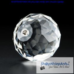 thumbnail Quả cầu thủy tinh pha lê đa giác tạo hiệu ứng