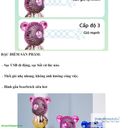 thumbnail Quạt điện cầm tay Bearbrick - 2
