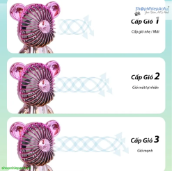 thumbnail Quạt điện cầm tay Bearbrick - 5