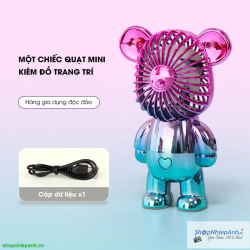 thumbnail Quạt điện cầm tay Bearbrick - 1