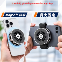 thumbnail Quạt tản nhiệt sò lạnh smartphone 20W nam châm 2 mặt magsafe magnetic rgb K&F concept (kF15.0033) - 4