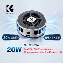 thumbnail Quạt tản nhiệt sò lạnh smartphone 20W nam châm 2 mặt magsafe magnetic rgb K&F concept (kF15.0033) - 0