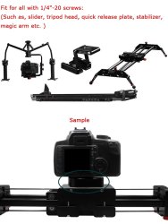 thumbnail Quick Release Plate 1/4in Mount for Tripod Head Slider Stabilizer - 2