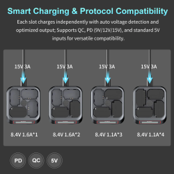 thumbnail Sạc Kingma 4-Bay fast charger for Canon LP-E6 E6N E6NH E6P - 5