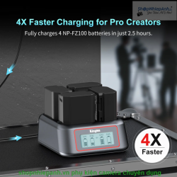thumbnail Sạc Kingma 4-Bay fast charger for Canon LP-E6 E6N E6NH E6P - 3