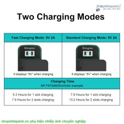 thumbnail Sạc Kingma 9V 2A PD3.0 BM058Q quick charger cho đèn led máy quay sony - 3