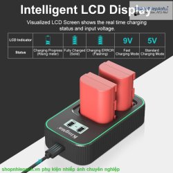 thumbnail Sạc Kingma 9V 2A PD3.0 BM058Q quick charger for canon LP-E6 E6N E6NH - 3