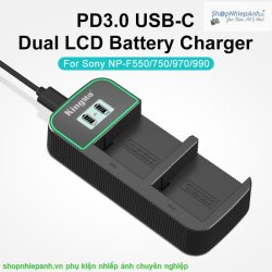 thumbnail Sạc Kingma 9V 2A PD3.0 BM058Q quick charger for sony F970 F770 F750 F570 F550 - 1
