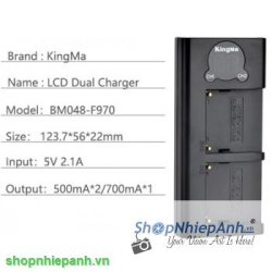 thumbnail Sạc Kingma BM048 for sony NP-F970 F750 F550 F series đèn led máy quay - 1