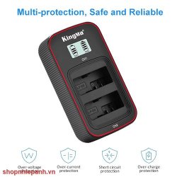 thumbnail Sạc Kingma BM058 LCD for Canon LP-E6 E6N E6NH canon EOS R6 R5 R 5DIV 5DIII 5DII 90D 80D 70D 60D