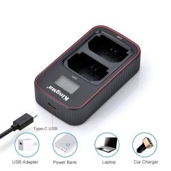 thumbnail Sạc Kingma BM058 LCD for Olympus BLH-1 - 0