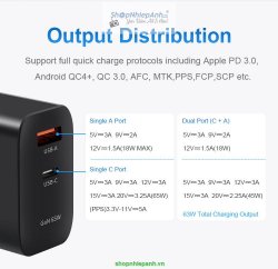 thumbnail Sạc PD Kingma 65W GaN dùng cho pin V mount và các thiết bị khác - 2