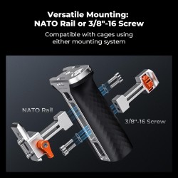 thumbnail Side handle K&F concept 2 ngàm Nato và 3/8 Arri (kf31.235) - 1