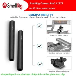 thumbnail SmallRig 15mm Carbon Fiber Rod dài 6in (15cm) 1872 (1 cặp) - 0