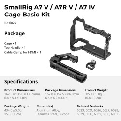 thumbnail Smallrig Camera Cage Kit for Sony A7 V / A7R V / A7 IV Full Cage 6025 - 2