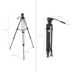 thumbnail SmallRig FreeBlazer Heavy-Duty Carbon Fiber Tripod Kit 3989 - 5