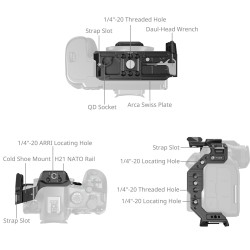 thumbnail Smallrig Half-Cage for Canon R6III R6II 5953 - 1