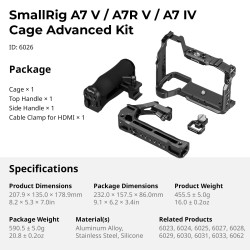 thumbnail Smallrig Hawklock Advanced Cage Kit for Sony A7 V / 7R V / 7 IV 6028 - 1