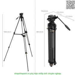 thumbnail SmallRig Heavy-Duty Fluid Head Tripod Kit AD-01S 4686